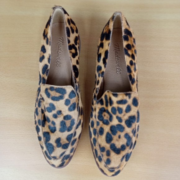 NWT Madewell The Frances Loafer in Leopard Print Calf Hair Sz. 6 - Picture 5 of 15